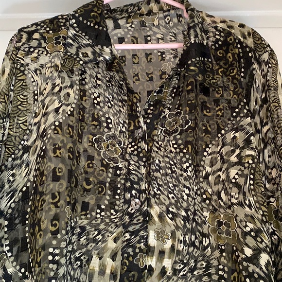 Women’s sheer top. Iridescent colours. XXL. - Picture 3 of 7